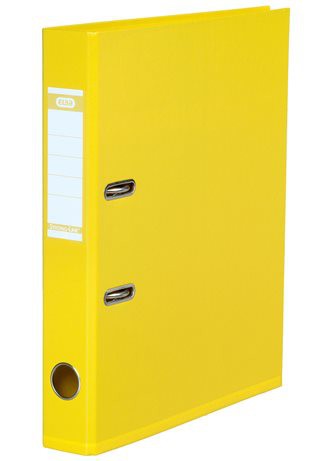 Elba Plastic Lever Arch File Yellow 4cm