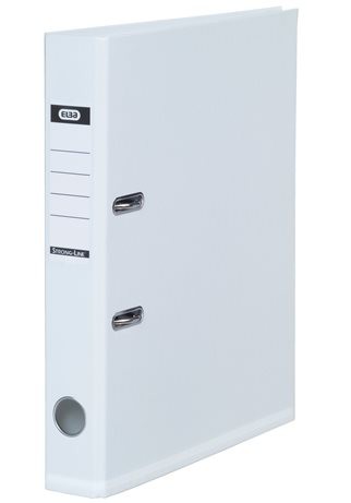 Elba Plastic Lever Arch File White 4cm