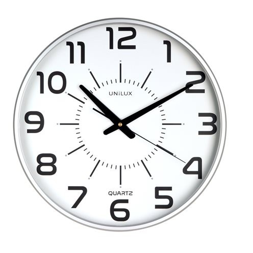 Wall Clock 'Maxi Pop Silver' Dia: 37.5cm