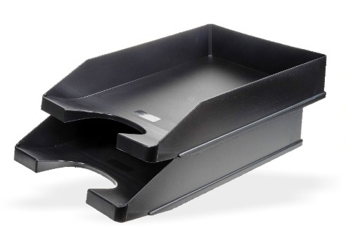 Filing Trays Black Set of 2