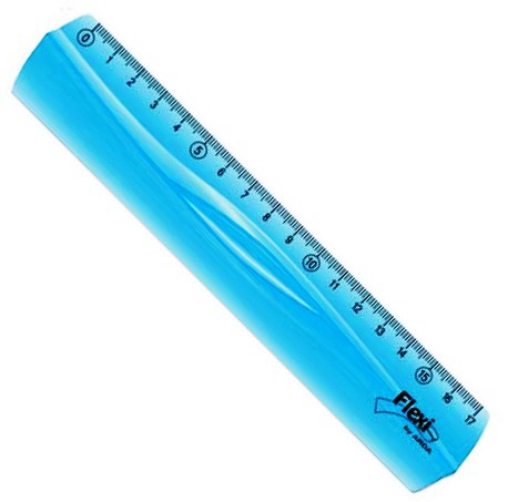 Ruler 17cm Flexible Assorted Colours