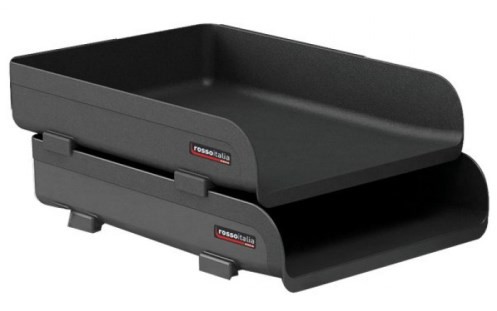 Filing Tray Black Single 'ROSSO ITALIA'