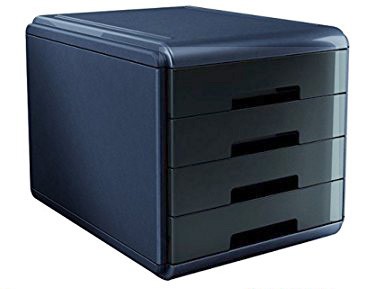 Plastic Drawers x 4 Black