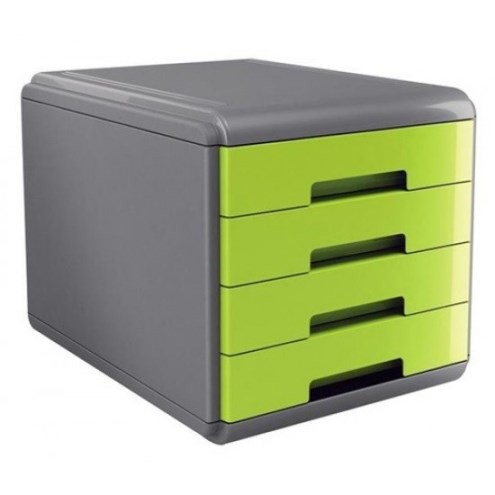 Plastic Drawers x 4 Lime