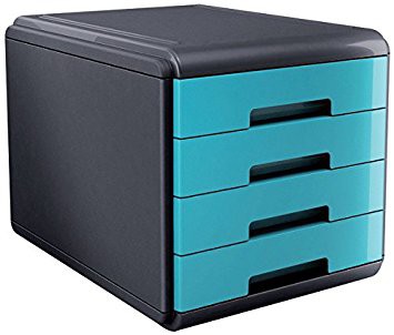 Plastic Drawers x 4 Turqouise