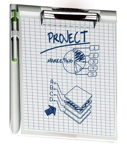 Clip Board A4 White with pen holder
