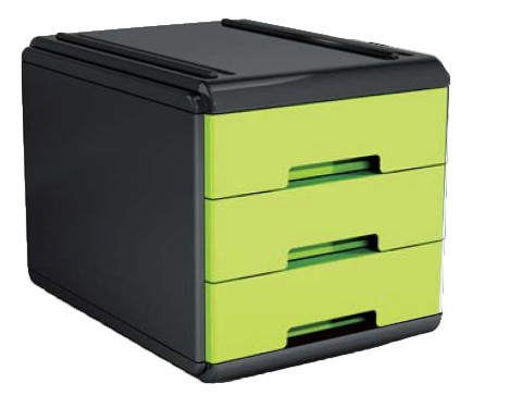 Mini Plastic Drawers x 3 Lime