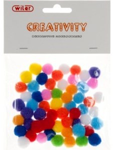 Pom Poms Assorted Colours 15mm