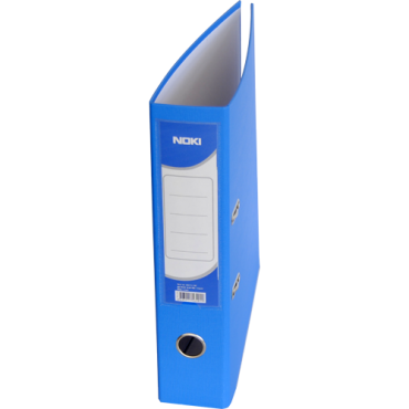 Noki Plastic Lever Arch File Blue 8cm