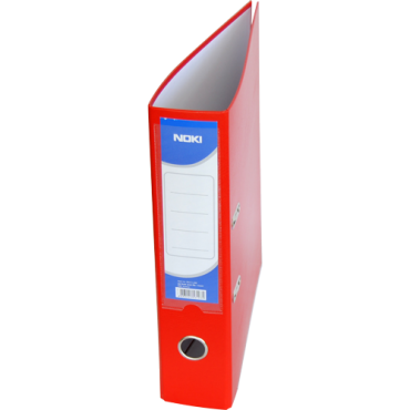 Noki Plastic Lever Arch File Red 8cm