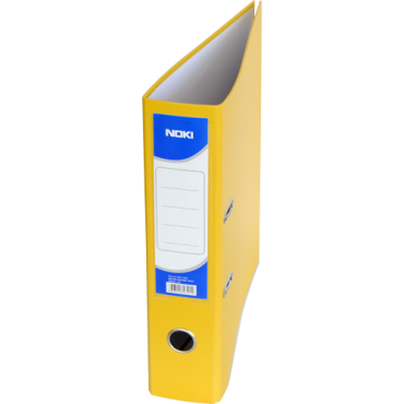 Noki Plastic Lever Arch File Yellow 8cm