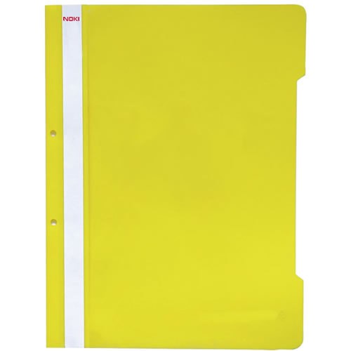 Noki Punched Flat File A4 Yellow