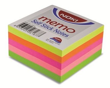 Sticky Notes 75 X 75mm Neon Assorted Colours