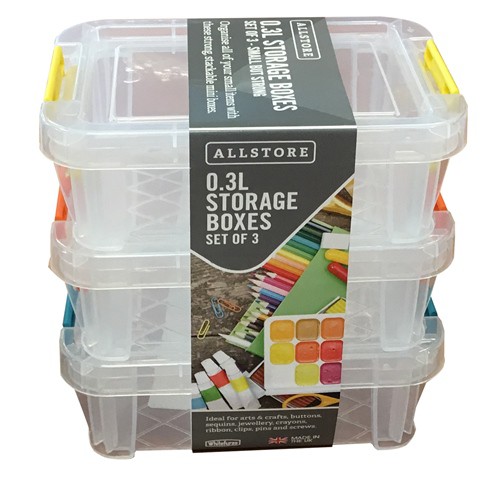 0.3L Storage Boxes 
Pack of 3