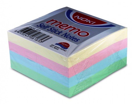 Sticky Notes 75 X 75mm Pastel Assorted Colours