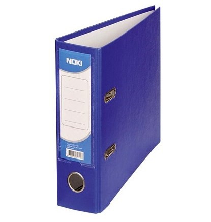 Noki Plastic Lever Arch File Blue 8cm