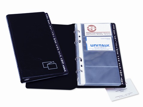 Business cards book holds 88