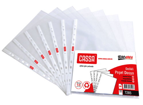 Cassa Standard A4 Plastic Punched Pockets