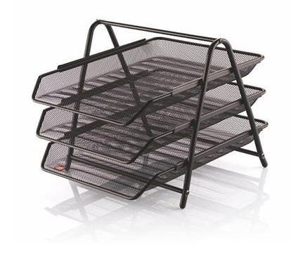 Filing Trays Black Set of 3 'CASSA'