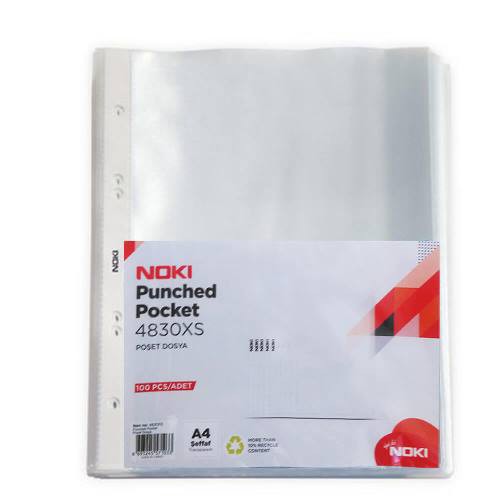 Noki A4 Plastic Punched Pockets