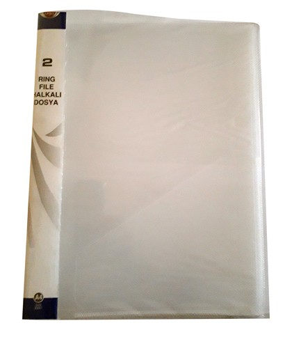A4 Flexible Plastic 2 Ring Binder Transparent