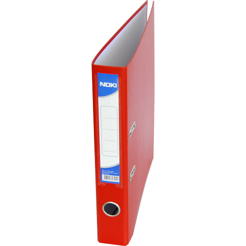 Noki Plastic Lever Arch File Red 4cm