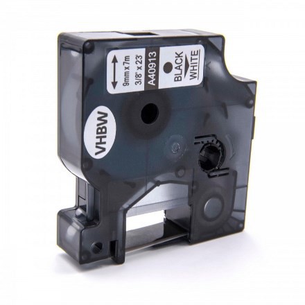 Dymo Tape 9mm x 7m Black on White