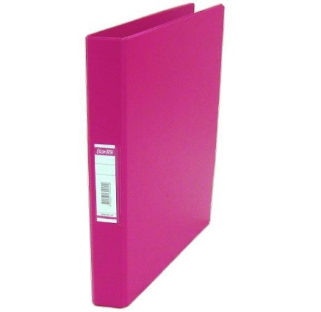 Bantex Plastic 2 ring File Fuchsia