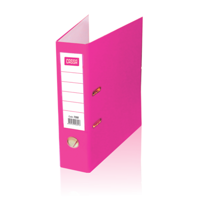 Cassa Plastic Lever Arch File PInk 8cm