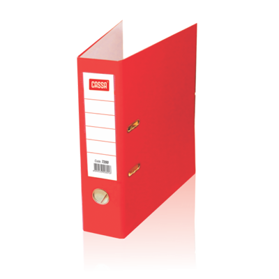 Cassa Plastic Lever Arch File Red 8cm