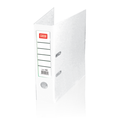 Cassa Plastic Lever Arch File White 8cm