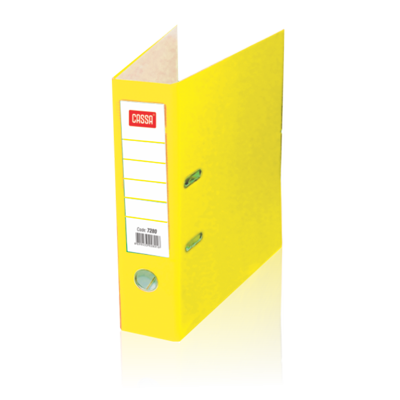 Cassa Plastic Lever Arch File Yellow 8cm