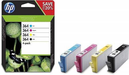 HP 364 4-Pack Black, Cyan, Magenta & Yellow