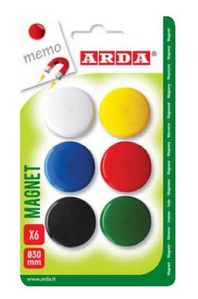 Magnets 30mm Assorted Colours