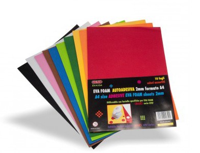 Adhesive Foam Sheets A4 Assorted Colours