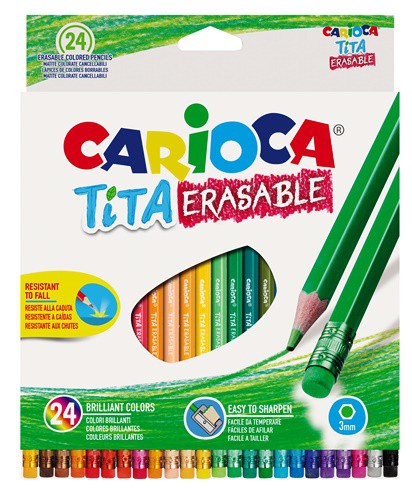 Pencil Colours with rubber eraser by 24