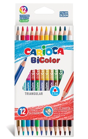 Triangular Pencil Colours Twin Tip by 12 = 24 colours