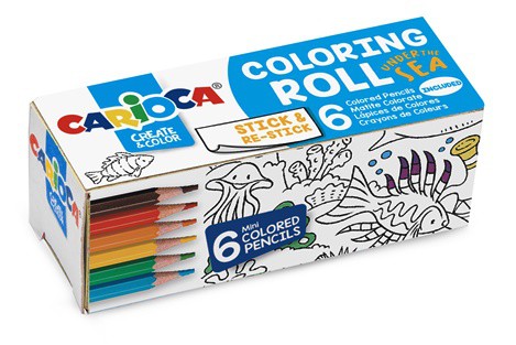 Pencil Colours & Colouring Roll 'Sea'