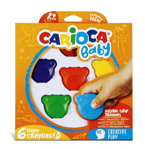 Crayons 'Teddy Grip' by 6