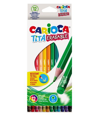Pencil Colours with rubber eraser by 12
