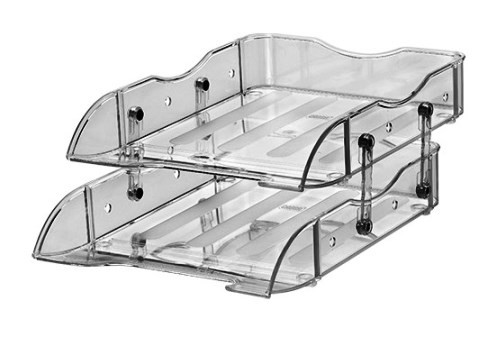 Filing Trays Transparent Set of 2 'Cassa'