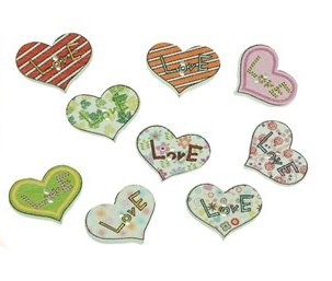 Wooden Hearts Love