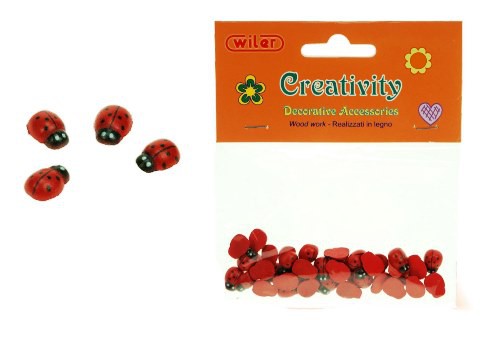 Wooden Ladybirds 8 x 11mm