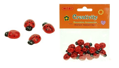 Wooden Ladybirds 14 x 19mm