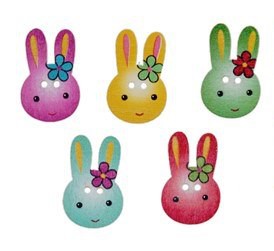 Wooden Rabbits Assorted Colours