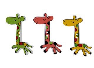 Wooden Giraffes Assorted Colours