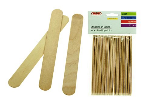 Wooden Pop Sticks 150mm