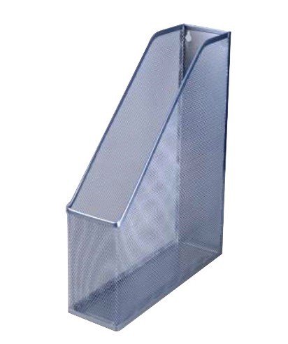 Metal Magazine Rack Silver