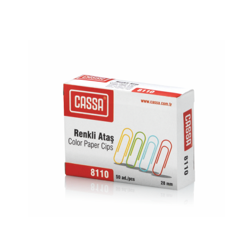 Paper Clips 28mm Plastic Coated 'Cassa'