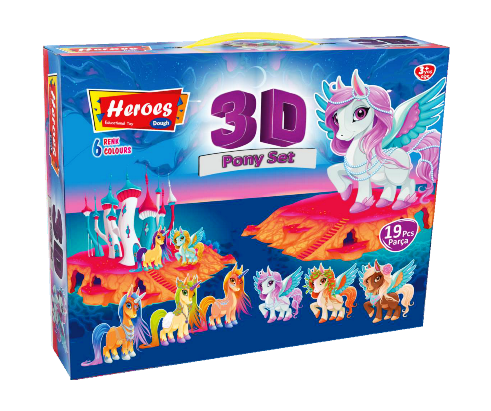 3D Play Dough Pony Set